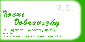 noemi dobrovszky business card